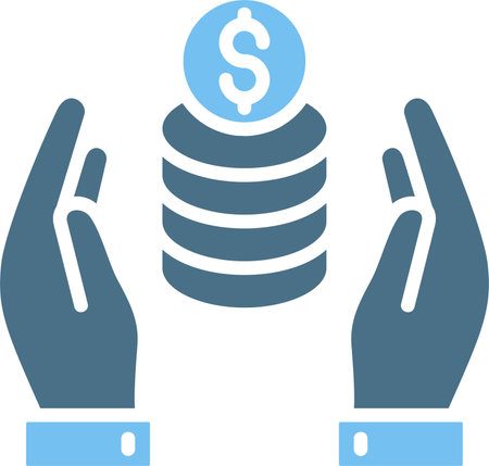 Donation Glyph Two Color Iconのイラスト素材