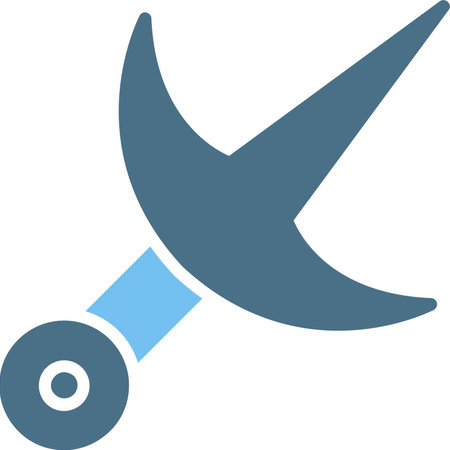 Kunai Glyph Two Color Iconのイラスト素材