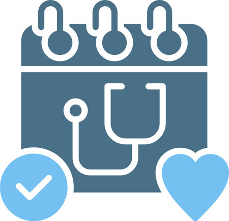 Doctor appointment Glyph Two Color Iconのイラスト素材