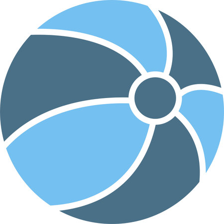 Beach Ball Glyph Two Color Iconのイラスト素材