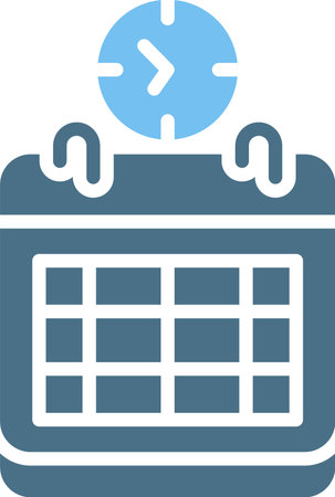 Work schedule Glyph Two Color Iconのイラスト素材