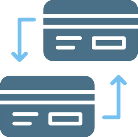 Money Exchange Glyph Two Color Iconのイラスト素材