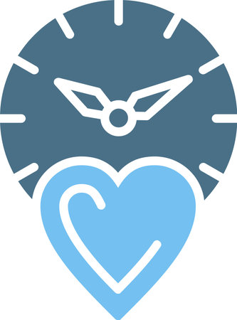 Lifetime Glyph Two Color Iconのイラスト素材