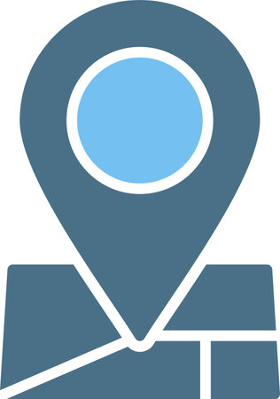 Map Pointer Glyph Two Color Iconのイラスト素材