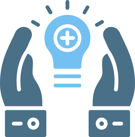Positivity Glyph Two Color Iconのイラスト素材