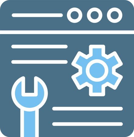 Web Maintenance Glyph Two Color Iconのイラスト素材