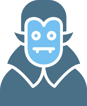 Dracula Glyph Two Color Iconのイラスト素材