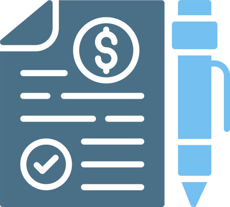 Business Agreement Glyph Two Color Iconのイラスト素材