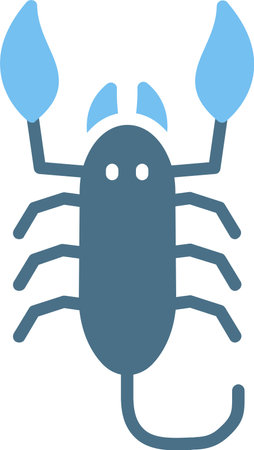 Scorpion Glyph Two Color Iconのイラスト素材