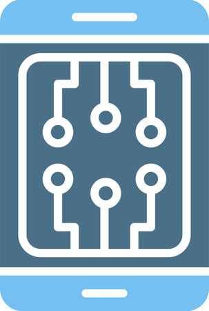 Smartphone Glyph Two Color Iconのイラスト素材