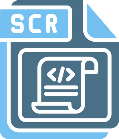 SCR Glyph Two Color Iconのイラスト素材