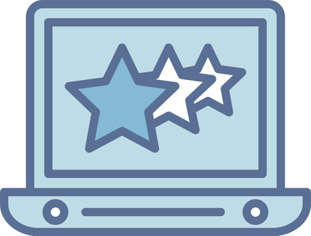Rating Filled Blue Icon Designのイラスト素材