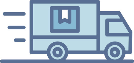 Delivery Truck Filled Blue Icon Designのイラスト素材