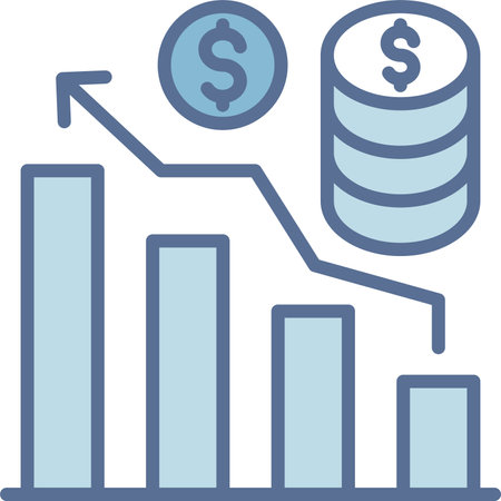 Financial Profit Filled Blue Icon Designのイラスト素材
