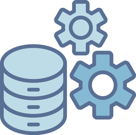 Settings Filled Blue Icon Designのイラスト素材