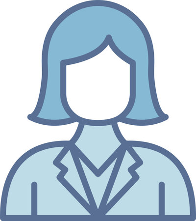 Client Filled Blue Icon Designのイラスト素材