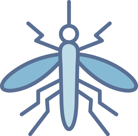 Mosquito Filled Blue Icon Designのイラスト素材