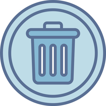 Delete Filled Blue Icon Designのイラスト素材