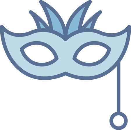 Eye Mask Filled Blue Icon Designのイラスト素材