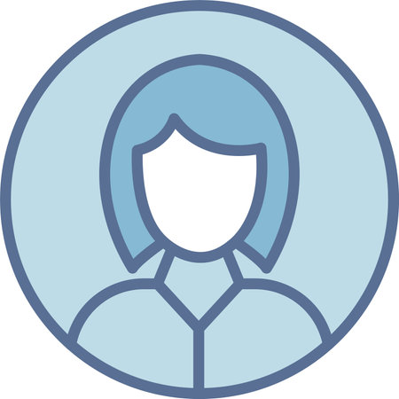 User Filled Blue Icon Designのイラスト素材