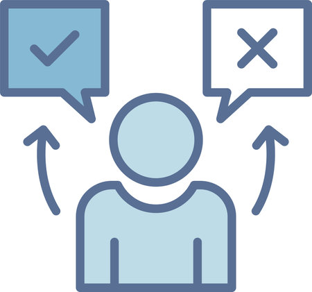 True or false Filled Blue Icon Designのイラスト素材