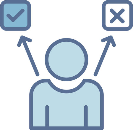 Decision Filled Blue Icon Designのイラスト素材