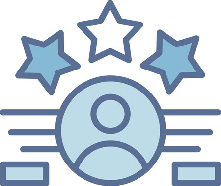 Role Model Filled Blue Icon Designのイラスト素材