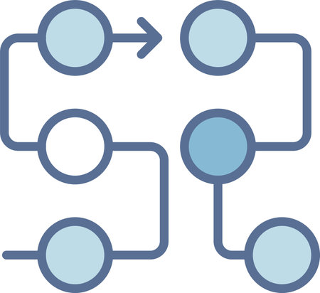 Dependencies Filled Blue Icon Designのイラスト素材