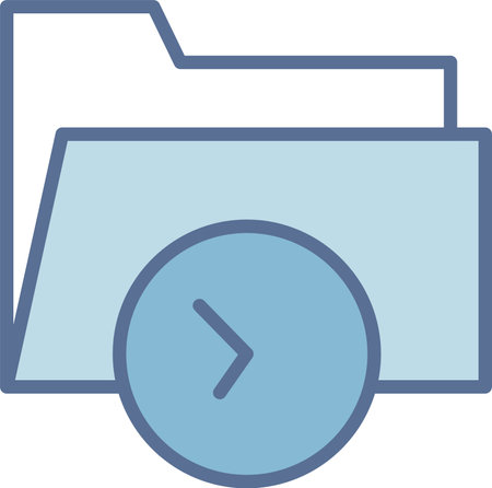 Folder Filled Blue Icon Designのイラスト素材