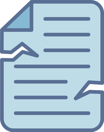 Contract Filled Blue Icon Designのイラスト素材