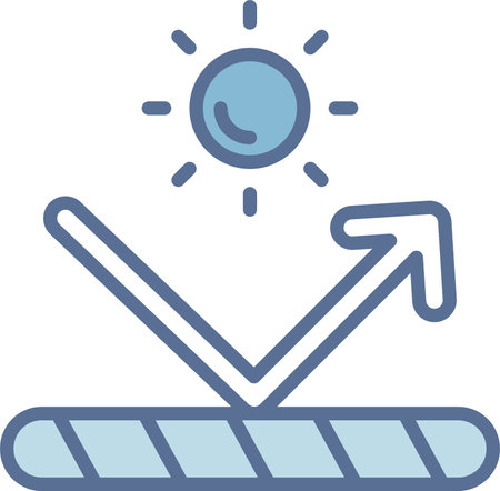 UV Protection Filled Blue Icon Designのイラスト素材