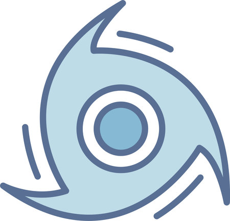 Hurricane Filled Blue Icon Designのイラスト素材