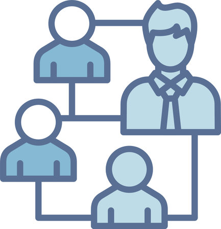 Network Filled Blue Icon Designのイラスト素材