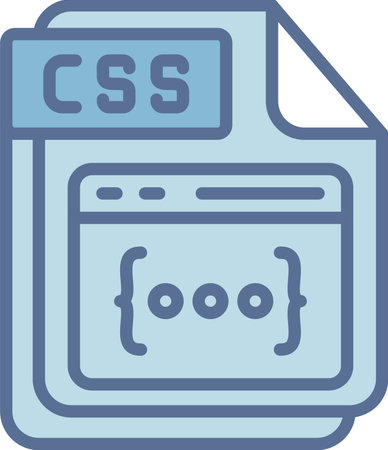 CSS Filled Blue Icon Design