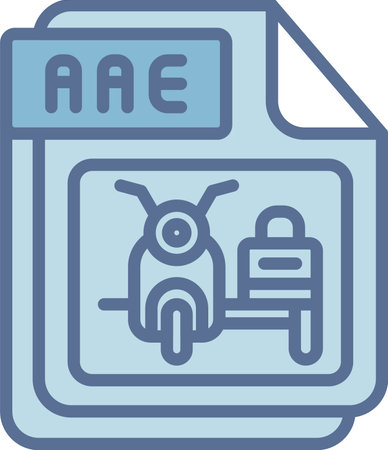 AAE Filled Blue Icon Designのイラスト素材