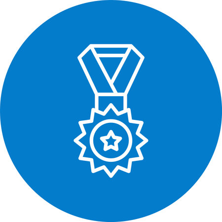 Medal Multi Color Circle Iconのイラスト素材