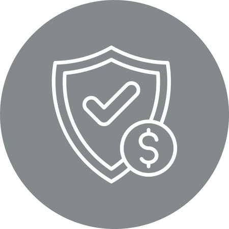 Shield Multi Color Circle Iconのイラスト素材