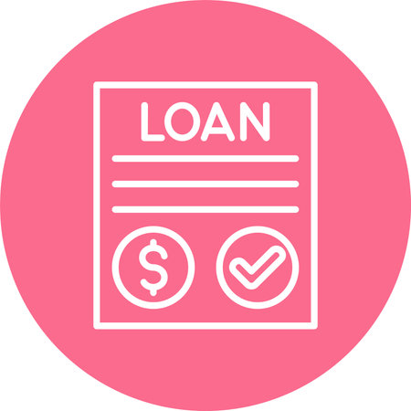 Loan Multi Color Circle Iconのイラスト素材