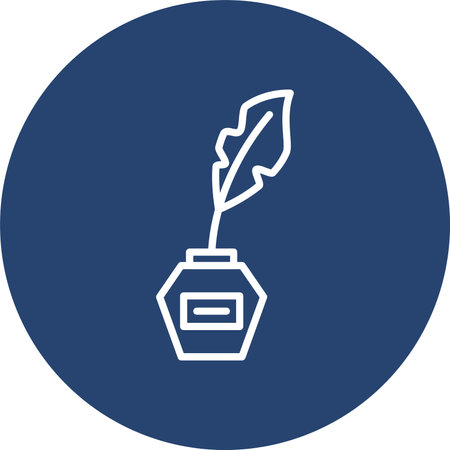 Quill  Multi Color Circle Iconのイラスト素材