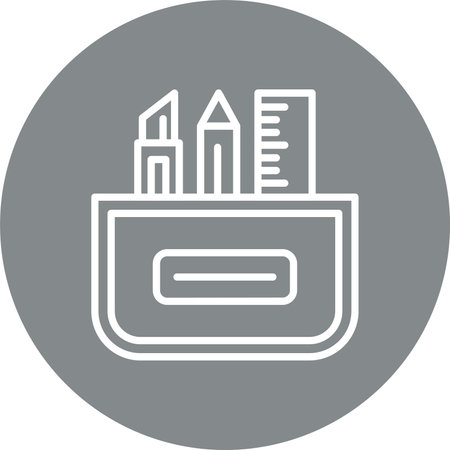 Stationery Multi Color Circle Iconのイラスト素材