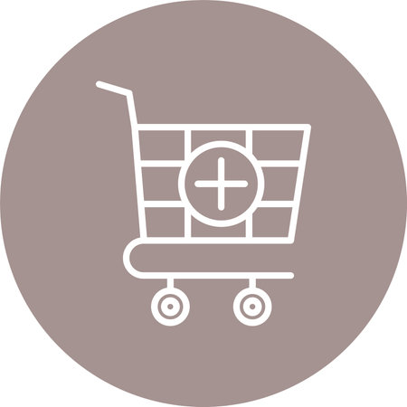 Add To Cart Multi Color Circle Iconのイラスト素材