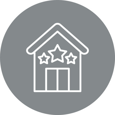 Real Estate Rating Multi Color Circle Iconのイラスト素材