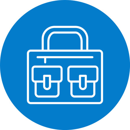 Briefcase Line Multi Circle Colorのイラスト素材