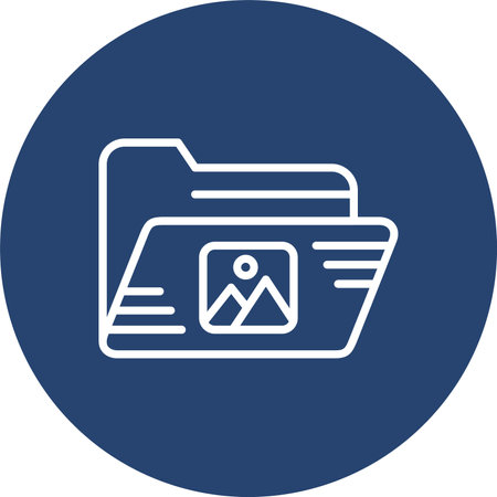 Image Folder Multi Color Circle Icon