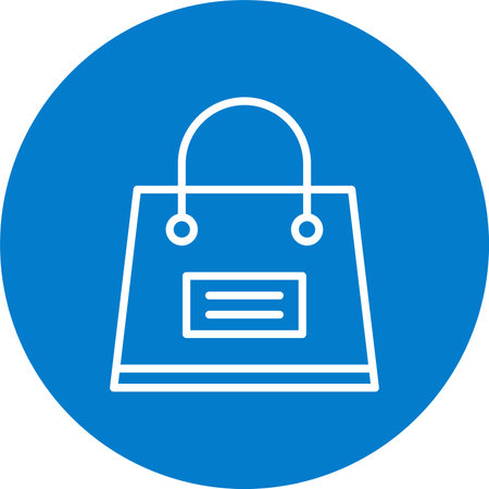 Shopping Bag Multi Color Circle Iconのイラスト素材