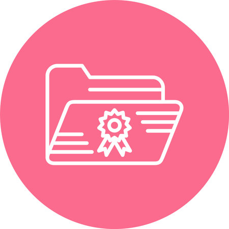 Certificate Multi Color Circle Icon