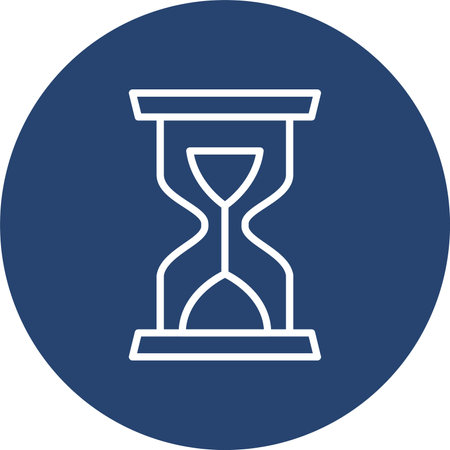 Hourglass Multi Color Circle Icon