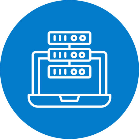 Server Multi Color Circle Iconのイラスト素材