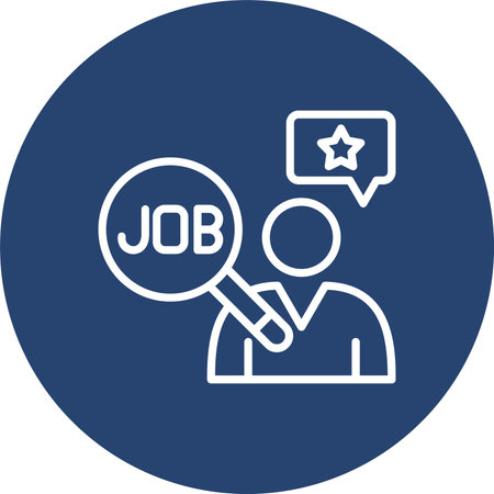 Job Search Multi Color Circle Iconのイラスト素材