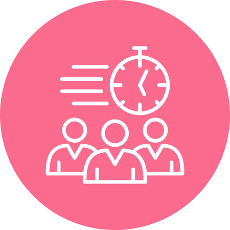 Deadline Multi Color Circle Iconのイラスト素材